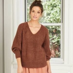 Universal Thread Brown Balloon Sleeve Sweater size XXL